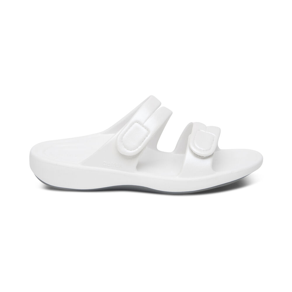 Aetrex Women's Janey Sport Water-Friendly Sandals - White | USA Z1KUF6K